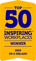 Lantech has been recognised as one of the Top 50 Inspiring Workplaces across the UK and Ireland for 2025