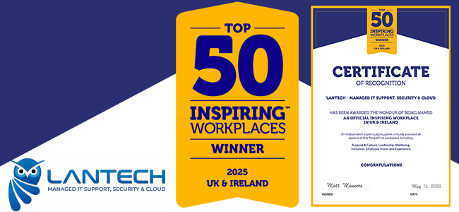 Lantech award for Inspiring workplace 2025